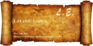 Latzkó Endre névjegykártya