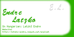 endre latzko business card